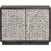 Dapple 2 Door Cabinet in Two Tone Wood