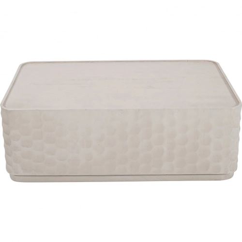 Gibson Cocktail Coffee Table in Ivory White Mango Wood