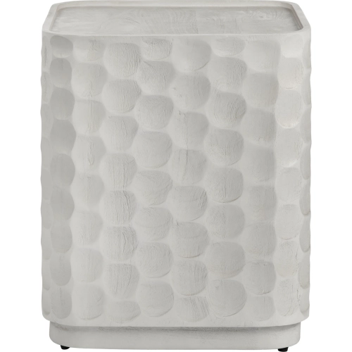 Gibson Square End Table in Ivory White Mango Wood