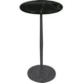 Sable Martini Table in Black Marble & Black Metal