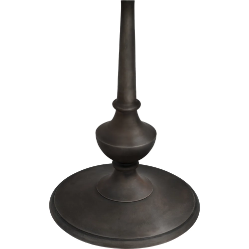 Versant 18" End Table in Gray Taupe Marble & Bronze Metal
