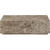 Montera 56" Coffee Cocktail Table in Beige Brown Marble