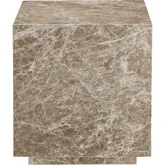 Montera20" Square End Table in Beige Tan Marble