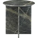 Virentia 22" End Table in Dark Green Marble