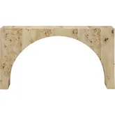 Marabella 60" Console Sofa Table in Tan & Cream Mappa Burl