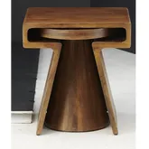 Keppler 2 Piece Nesting End Tables Set in Rich Brown Mango Wood