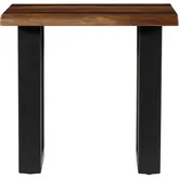 Fletcher 24" End Table in Live Edge Solid Wood & Black Metal