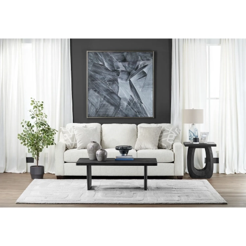 Lennox Square End Table in Black Solid Wood