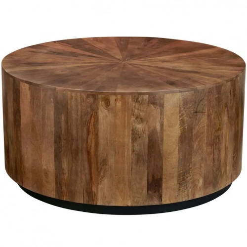 Hudson Coffee Cocktail Table in Brown Stain Wood