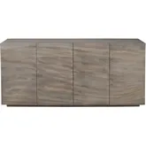 Drift 80" Brown Solid Wood 4 Door Sideboard Buffet