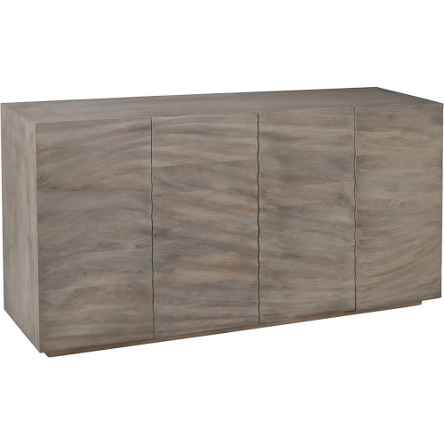 Drift 80" Brown Solid Wood 4 Door Sideboard Buffet