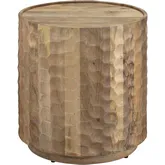 Gibson 22" Round End Table in Brown Mango Wood