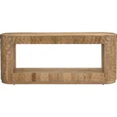 Gibson 76" Oval Console Sofa Table in Brown Mango Wood