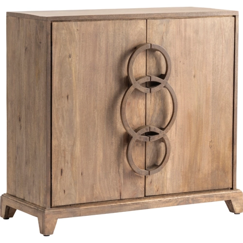 Bengal Manor 37.5" 2 Door Media Cabinet Light Brown Wood