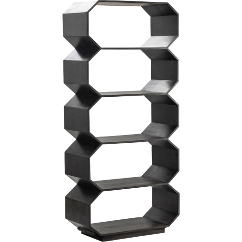 Halston Etagere in Black Mango Wood