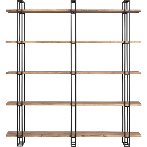 Anthropology 4 Shelf Etagere Bookcase in Wood & Black Metal