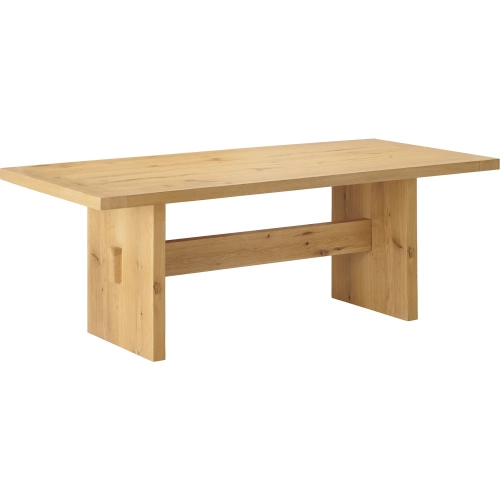 Brookhaven 85.5" Dining Table in Tan Finish Wood