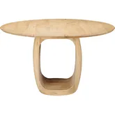 Sonora 51" Round Dining Table in Tan Solid Wood