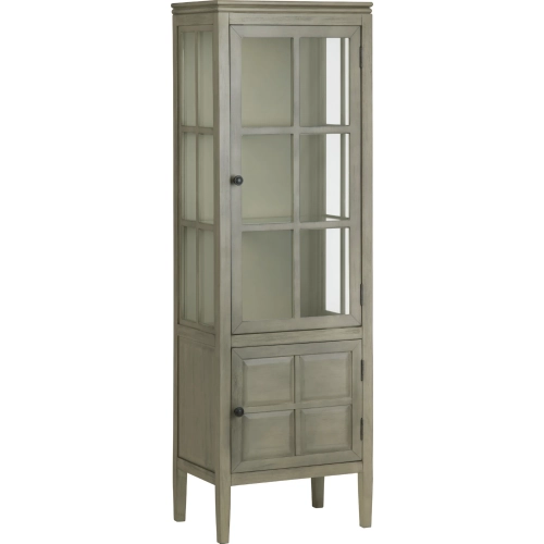 Crestview Collection Hawthorne 2 Door Curio Accent Cabinet
