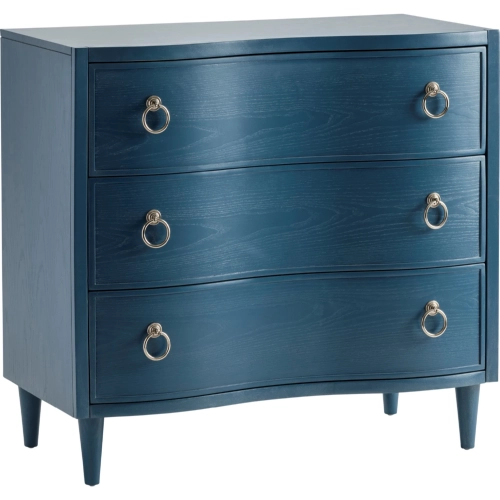 Delray 3 Drawer Chest in Blue Finish Wood