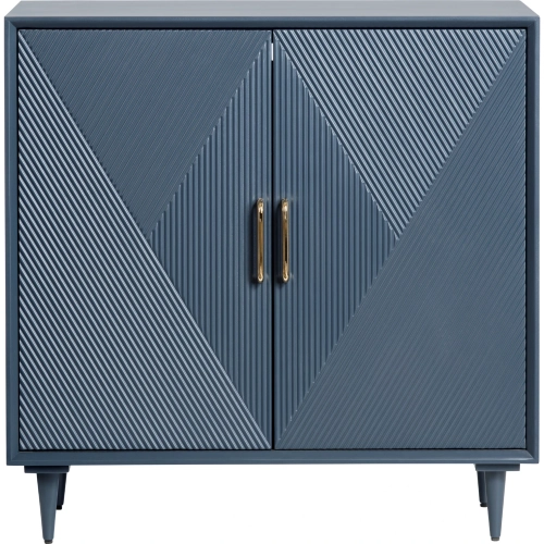 Arvada 2 Door Accent Cabinet in Navy Blue Wood