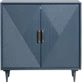 Arvada 2 Door Accent Cabinet in Navy Blue Wood
