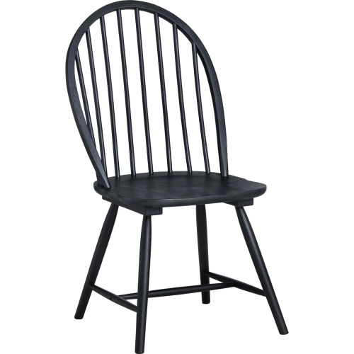 Quinn Dining Chair in Black Wood (Set of 2)