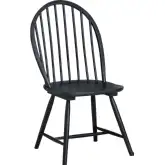 Quinn Dining Chair in Black Wood (Set of 2)