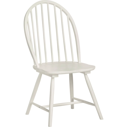 Weaver Dining Chair in White Wood (Set of 2)