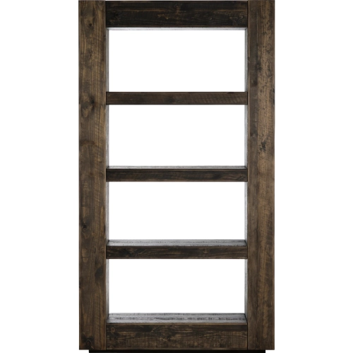 Aspen 3 Shelf Etagere Bookcase in Distressed Pine Wood
