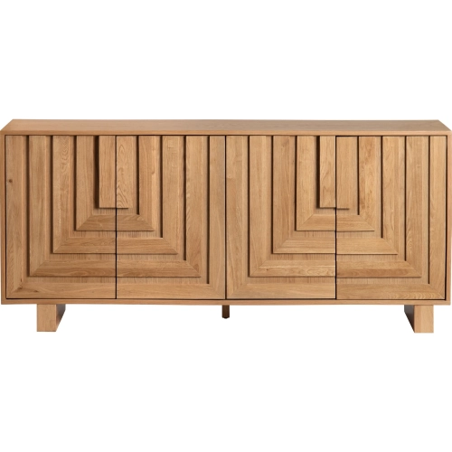Crestview Collection Mondrian 79" 4 Door Media Credenza Sideboard - Thumbnail 4