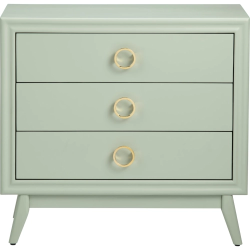 Pomeroy 3 Drawer Chest in Sage Green Wood
