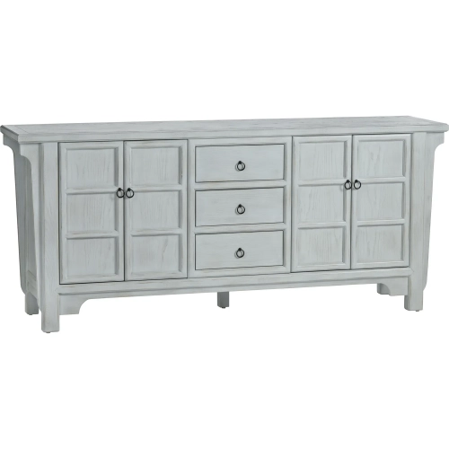 Vanna 78" 4 Door 3 Drawer Media Credenza Sideboard in Weathered Soft Blue