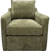 Miles Channel Tufted Accent Chair in Green Fabric