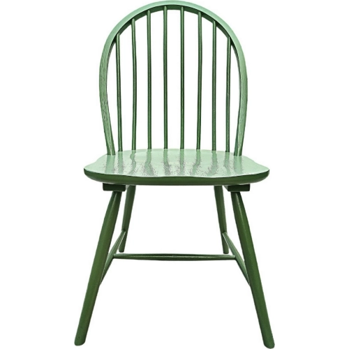 Quinn Dining Chair in Green Wood (Set of 2)