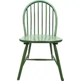 Quinn Dining Chair in Green Wood (Set of 2)