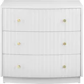Percy 3 Drawer Accent Chest in White Wood