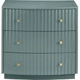 Percy 3 Drawer Accent Chest in Dark Teal Green Wood