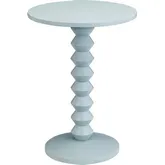 Taylor 18" Round End Table in Light Blue Wood