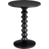 Taylor 18" Round End Table in Black Wood