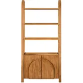 Arlo 82" 2 Door 3 Shelf Etagere Bookcase in Natural Wood