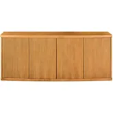 Callie 80" 4 Door Media Credenza Sideboard in Distressed Tan Wood