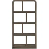 Oxford 76"H 8 Shelf Etagere Bookcase in Espresso Brown Wood