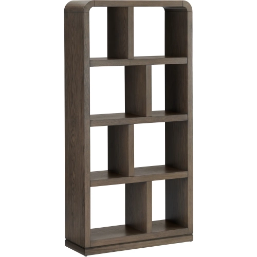 Oxford 76"H 8 Shelf Etagere Bookcase in Espresso Brown Wood