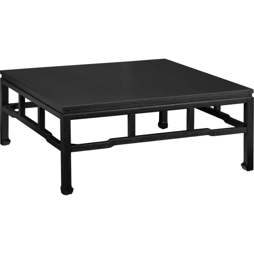 Mateo Square Cocktail Coffee Table in Black Wood