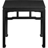 Mateo Square End Table in Black Wood