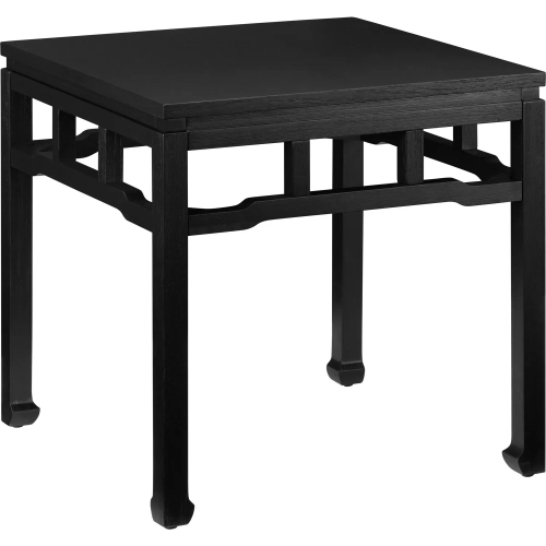 Mateo Square End Table in Black Wood