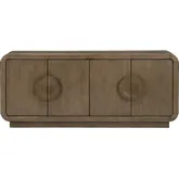 Luca 80"W 4 Door Credenza Sideboard in Brown Wood