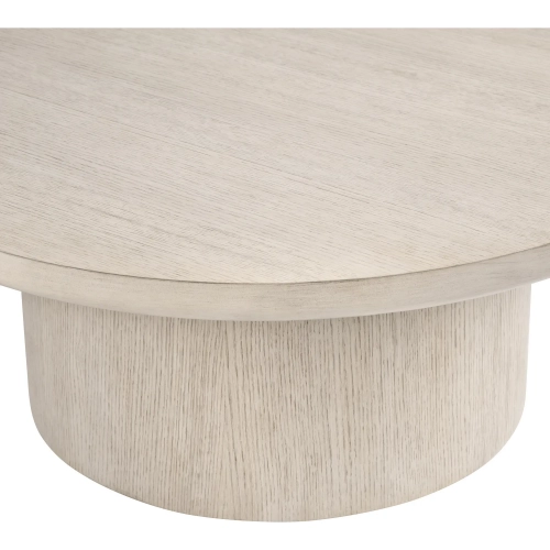 Marisol 40" Round Cocktail Coffee Table in Cream Wood