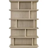 Arabelle Etagere Bookcase in White Wash Cream Wood